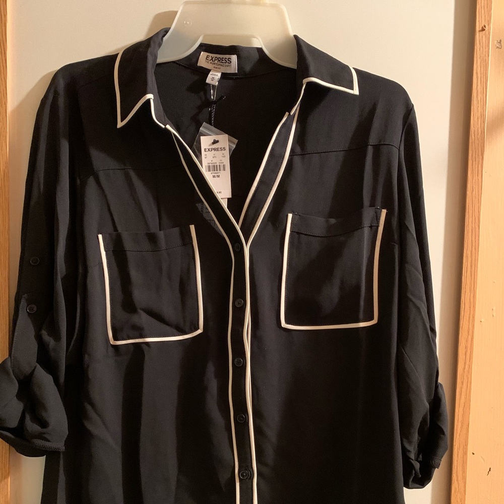 Express Slim Fit Portofino Blouse